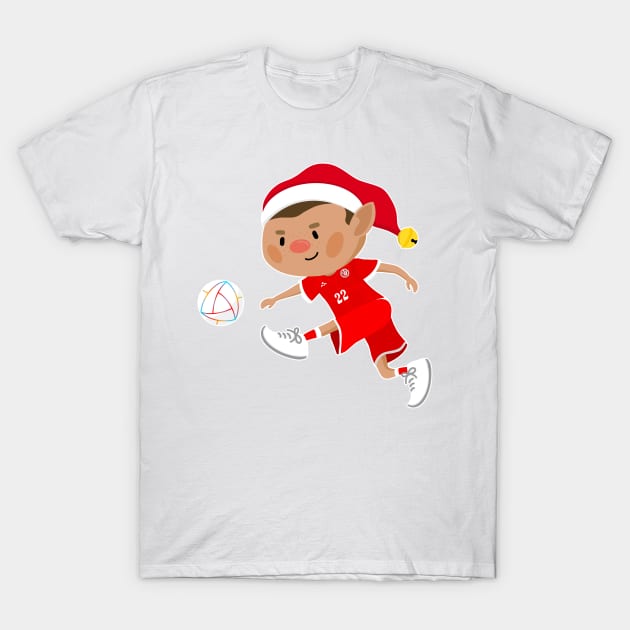 Tunisia football Christmas elf. Football World Cup soccer T-Shirt T-Shirt by abtchlr